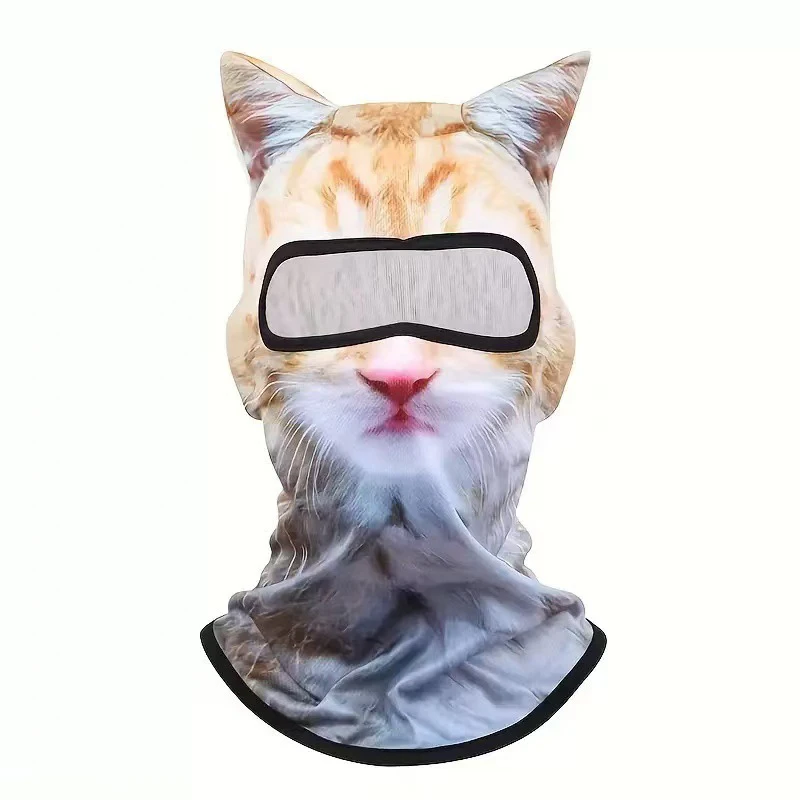 Ginger Cat Classic animal-print full-head mask