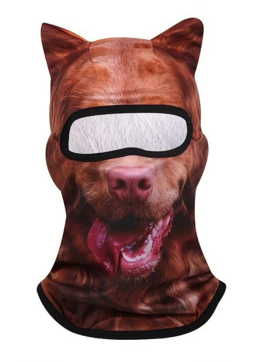 Red Dog animal-print full-head mask